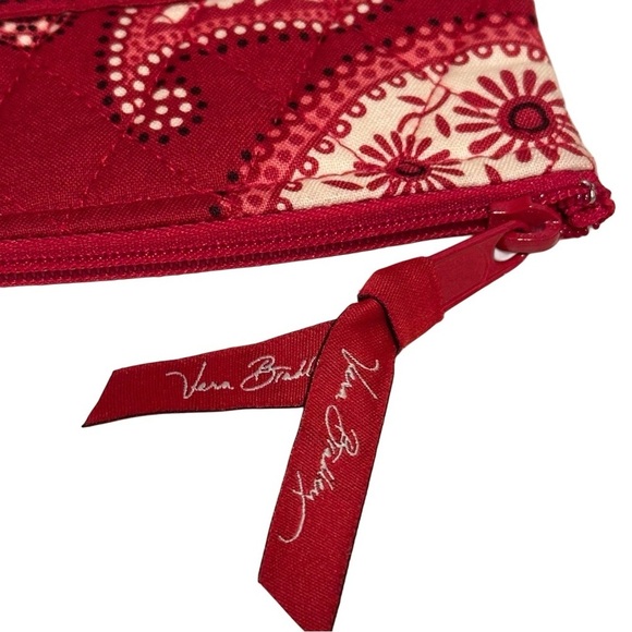 Soon Vintage Vera Bradley Small Maggie Satchel & Coin Purse Mesa Red Paisley Set - Picture 15 of 16